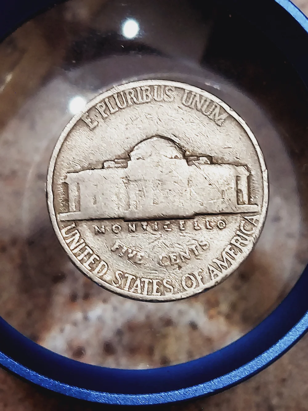 1941 Jefferson Nickel - Reverse, Errors Letters On Rim & Numbers On Rim. - Picture 3 of 4